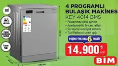 KEYSMART KEY 4014 BMS 4 PROGRAMLI BULAŞIK MAKİNESİ